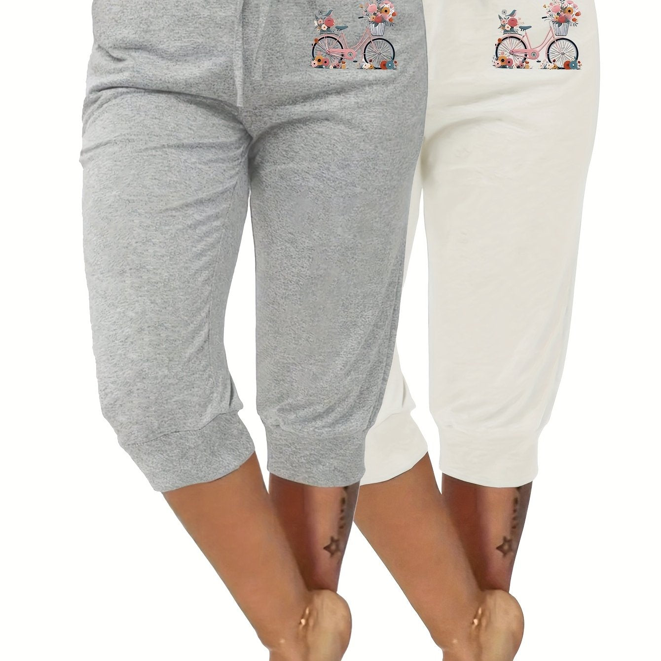 Women's 2-Pack Harem Bermuda Shorts - Loose Fit