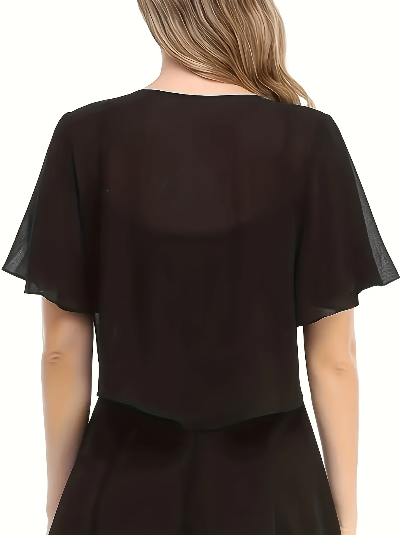 Light Breathable Women's Solid Color Short Sleeve Shirt Cardigan