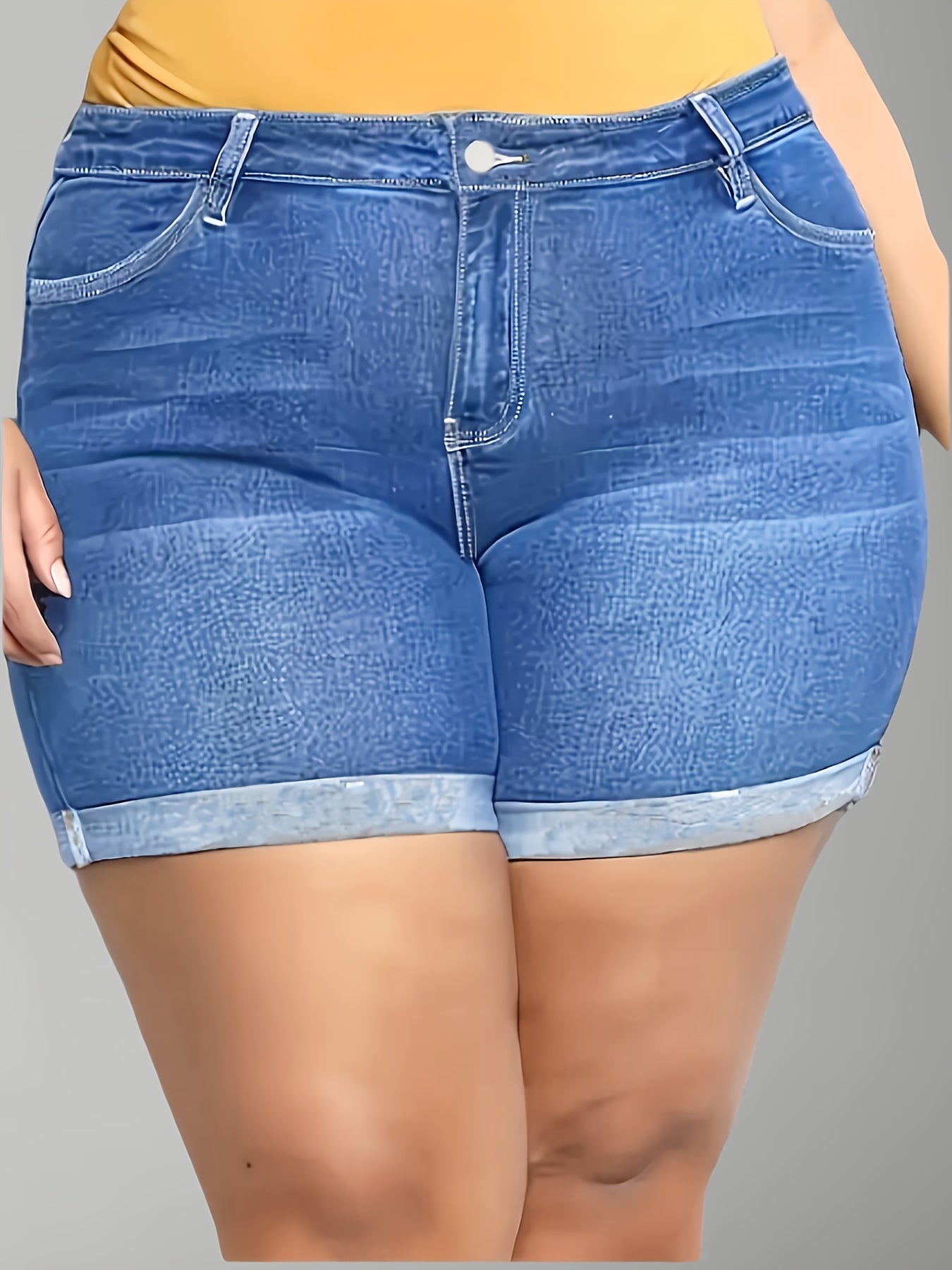 Plus-Size Stretchy Shorts, Comfortable for Casual Wear