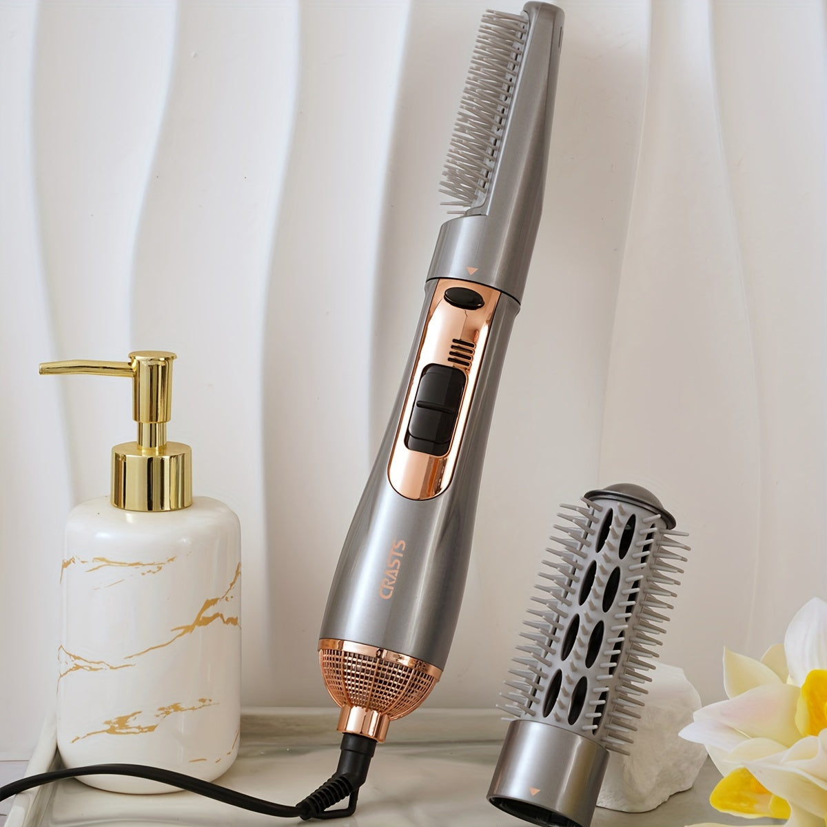 Electric Hair Dryer Brush 2-in-1 Dual-use Hair Straight Curling