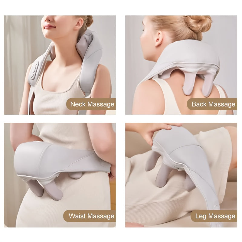 Wireless Portable Neck & Shoulder Massager with Heat Relax
