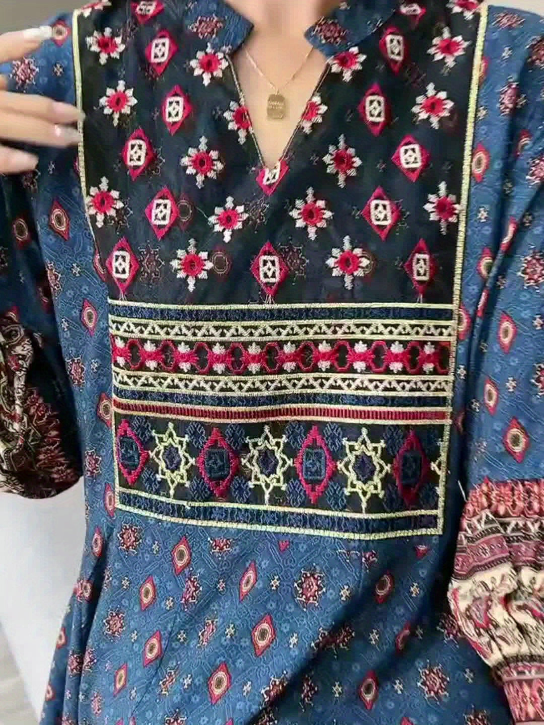 Elegant Maxi Dress - Romantic Long Sleeve Tunic for Women