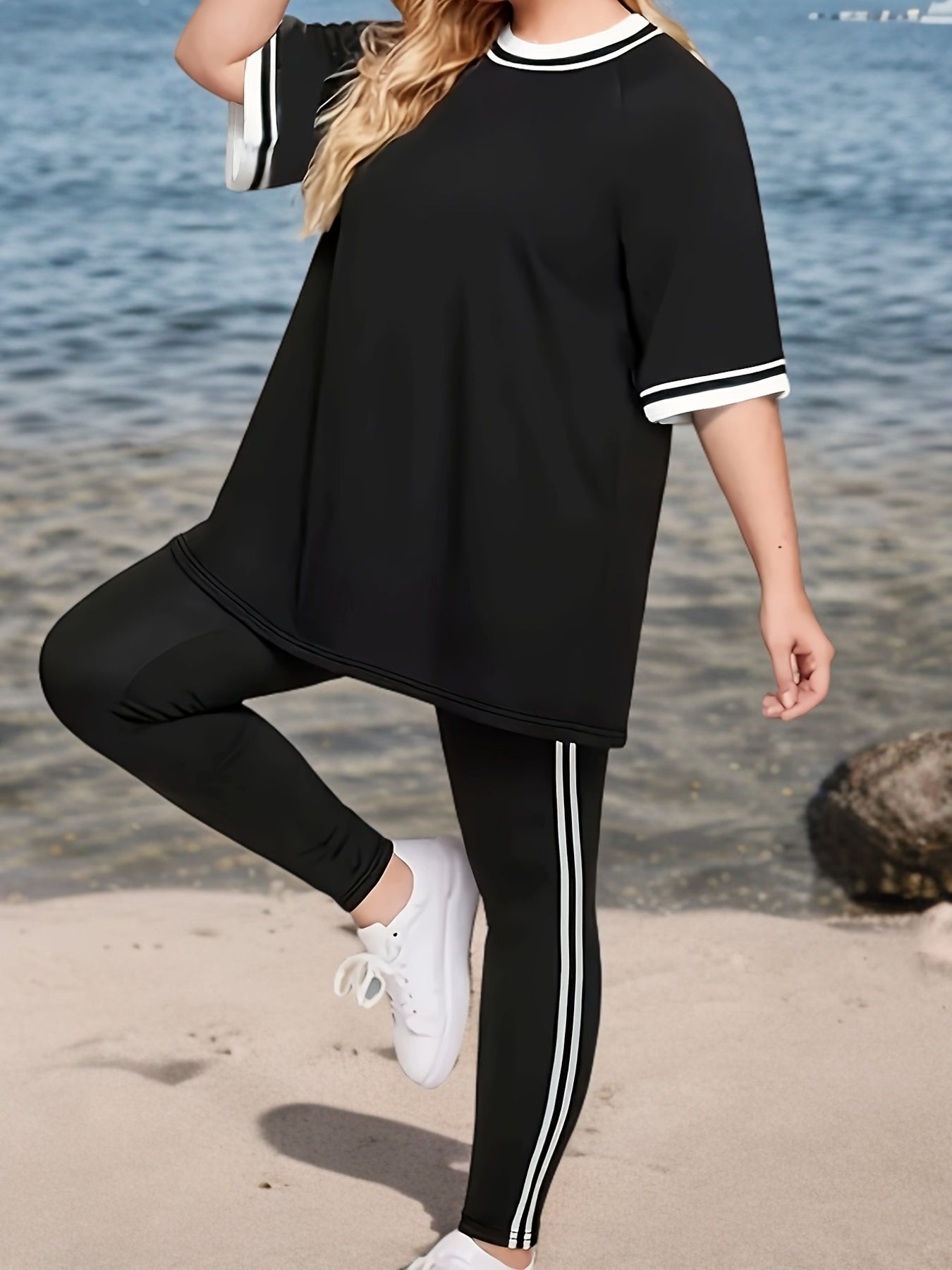 Women's Plus Size Casual Lounge Set
