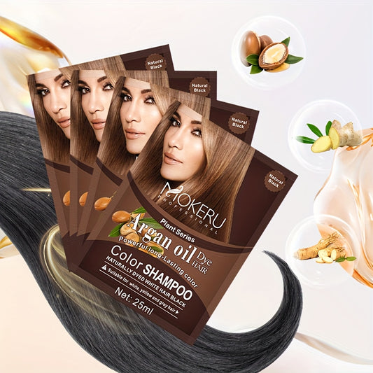 MOKEFU 280g/10pcs Hair Dye, Quick Hair Color Cream, Instant Hair Color Shampoo, Fast and Easy Coloring, Covers Gray Hair, Suitable for All Hair Types, Summer Essentials