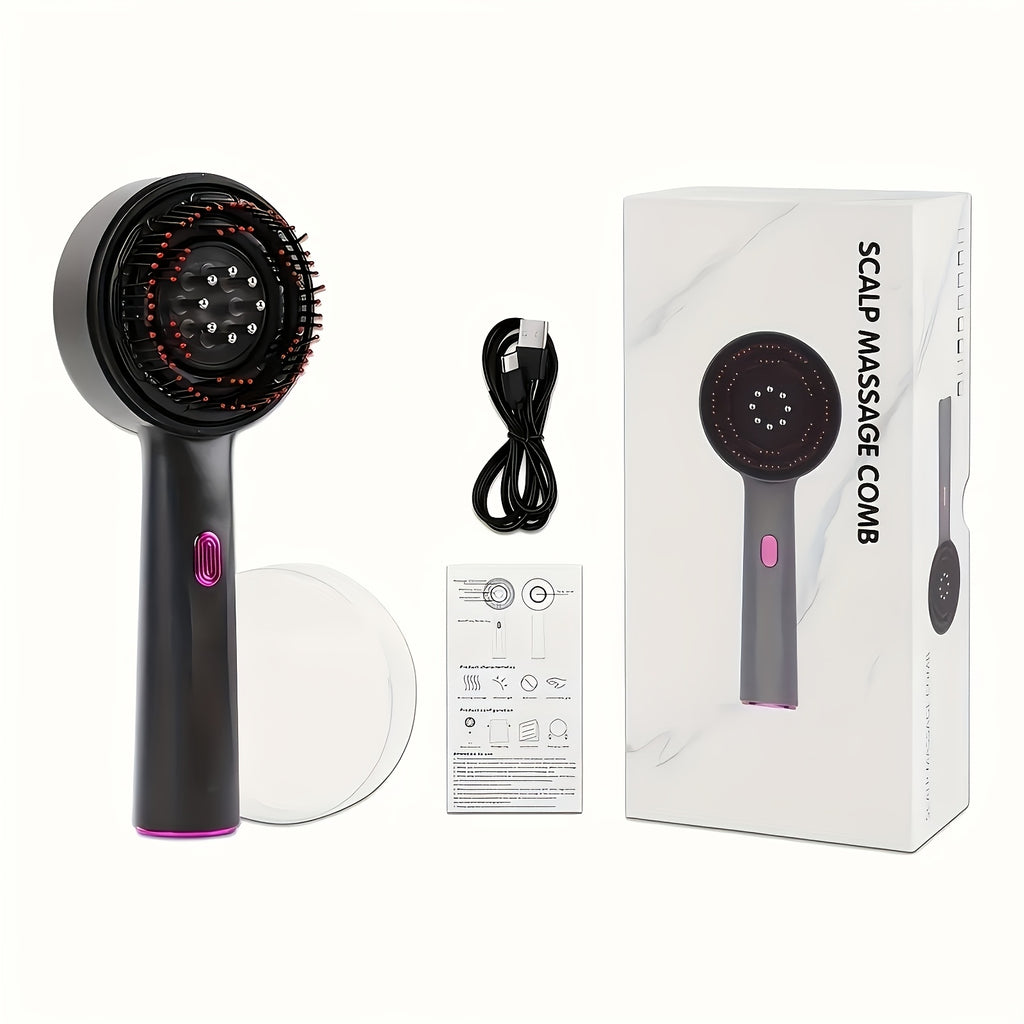 Electric Scalp Massaging Comb USB Rechargeable