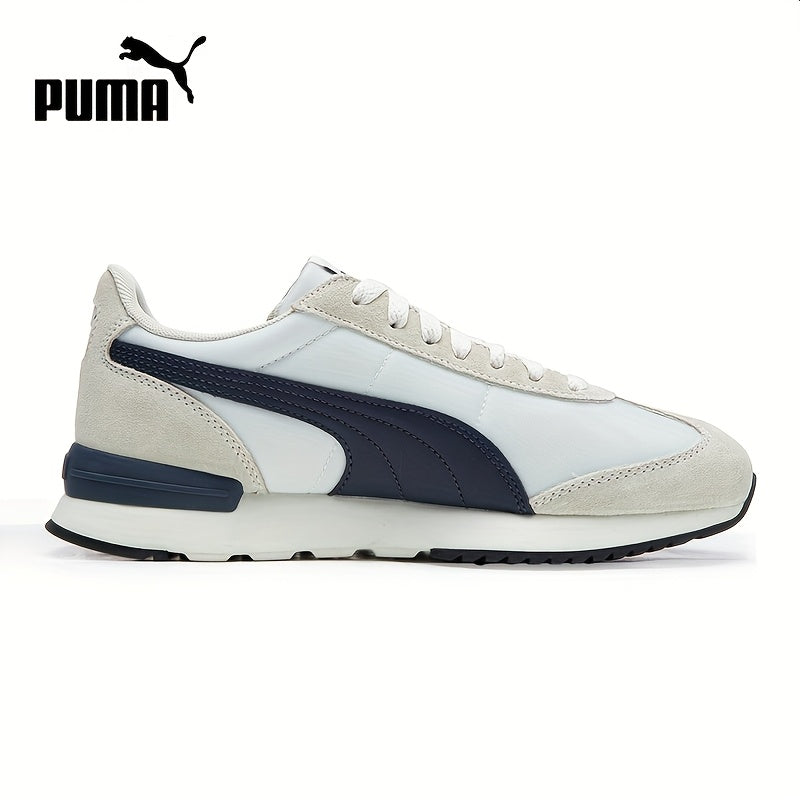 PUMA Men's & Women's Low-Top Sneakers - White/Pink/Black/Purple Genuine & Lace-Up Closure, Bold PUMA Logo