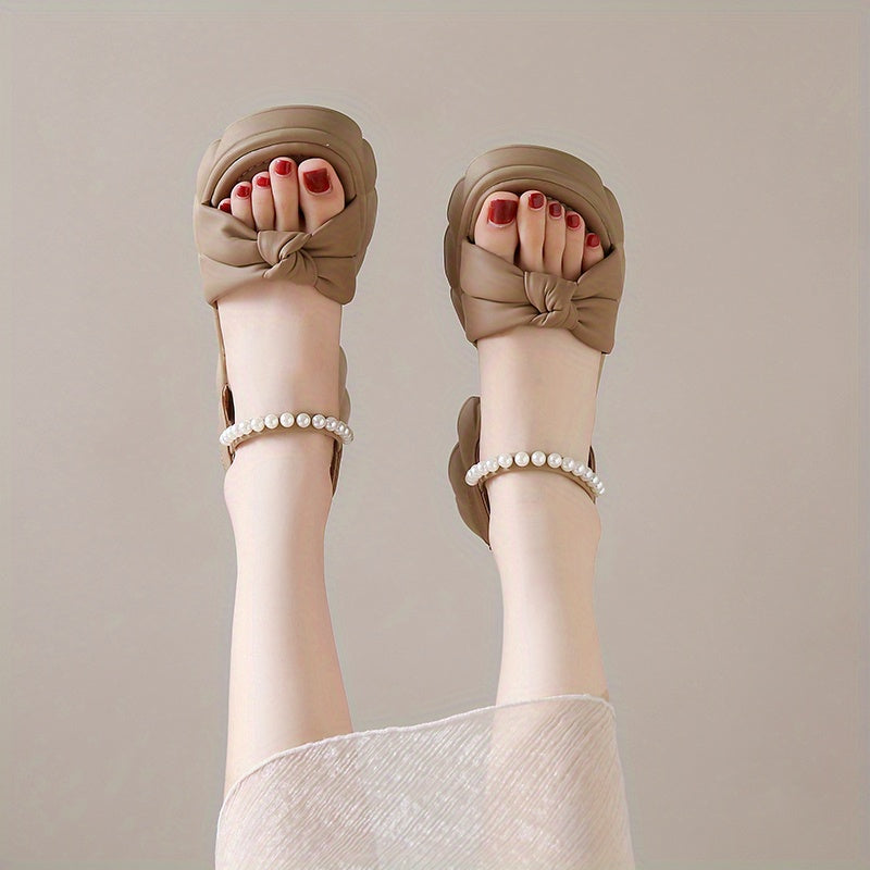 Women'S Retro Chic Summer Platform Sandals - Casual Open-Toe