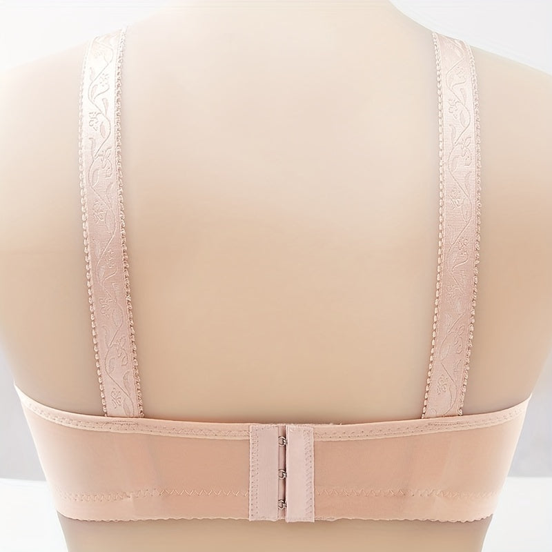 Women's Bra - Breathable Knit Fabric, Polyamide & Cotton Blend