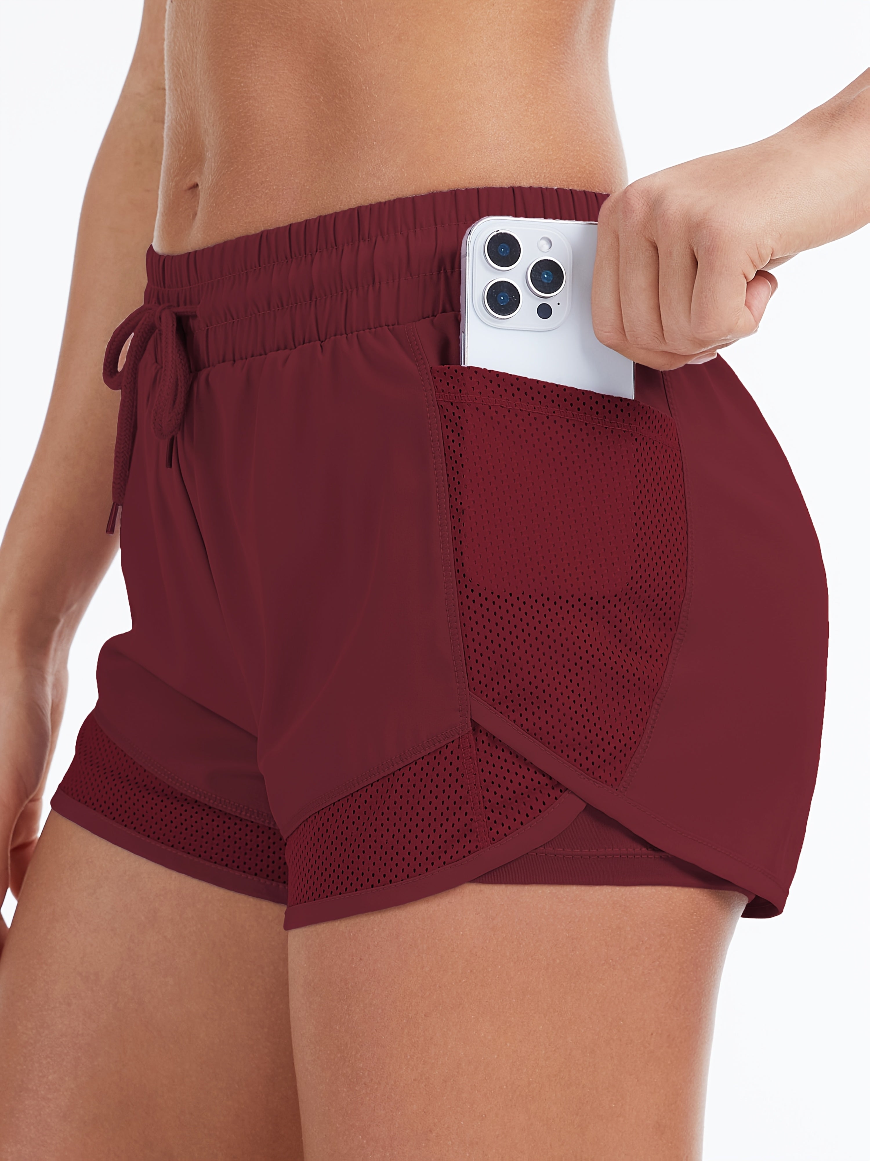 Women's 2-in-1 Yoga Shorts With Quick-Drying Fabric