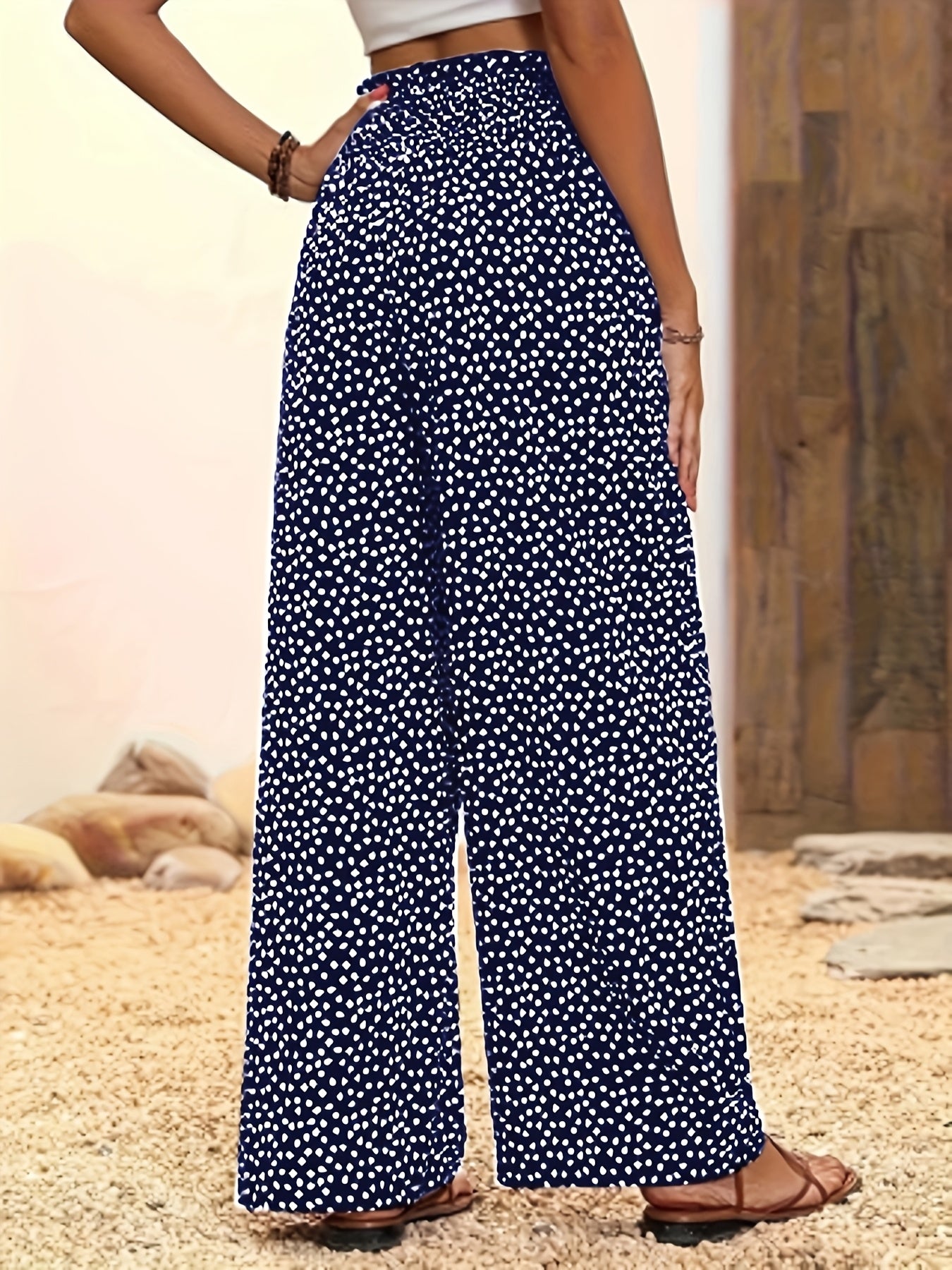 Casual Elastic Waist Loose Pants for Women