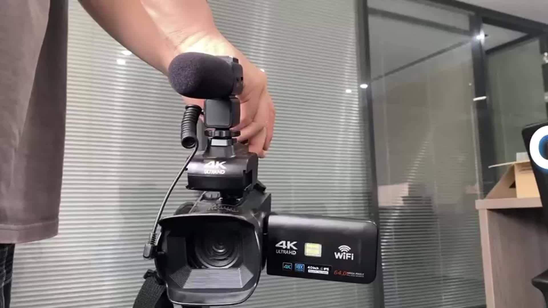 4K Ultra HD Vlogging Camera with 64MP, 60FPS, Auto Focus, 10.16cm Touch Screen