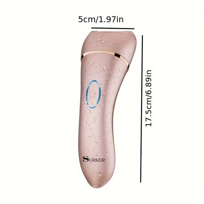 2-in-1 Lady Shaver & Hair Removal Kit with Carbon Steel Blades