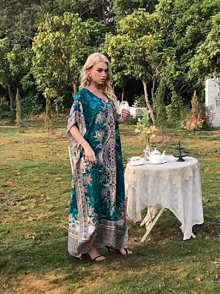 Plus Size Women's Bohemian Vacation Dress