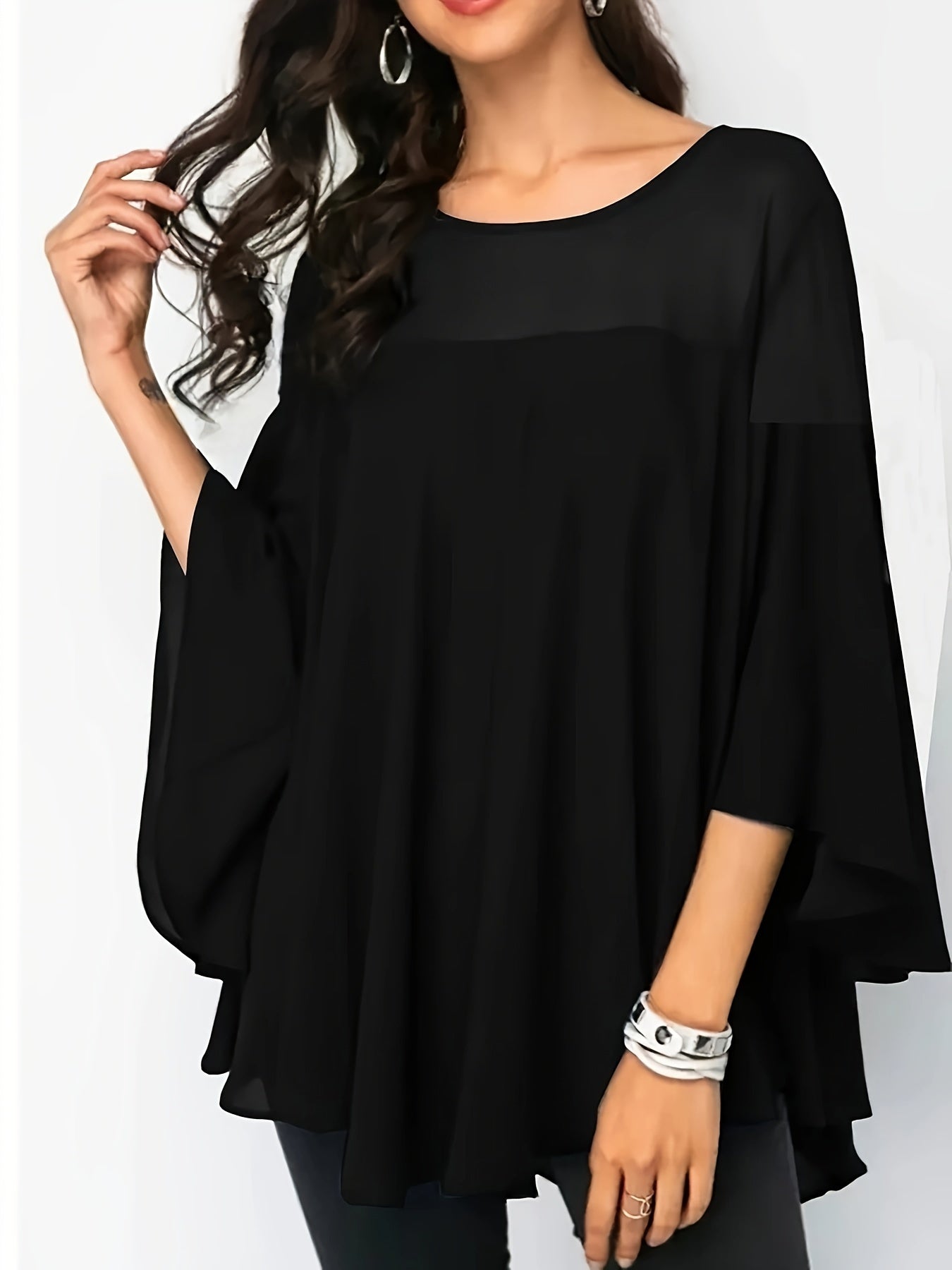 Vibrant Green Short Sleeve Blouse with Lace Trim