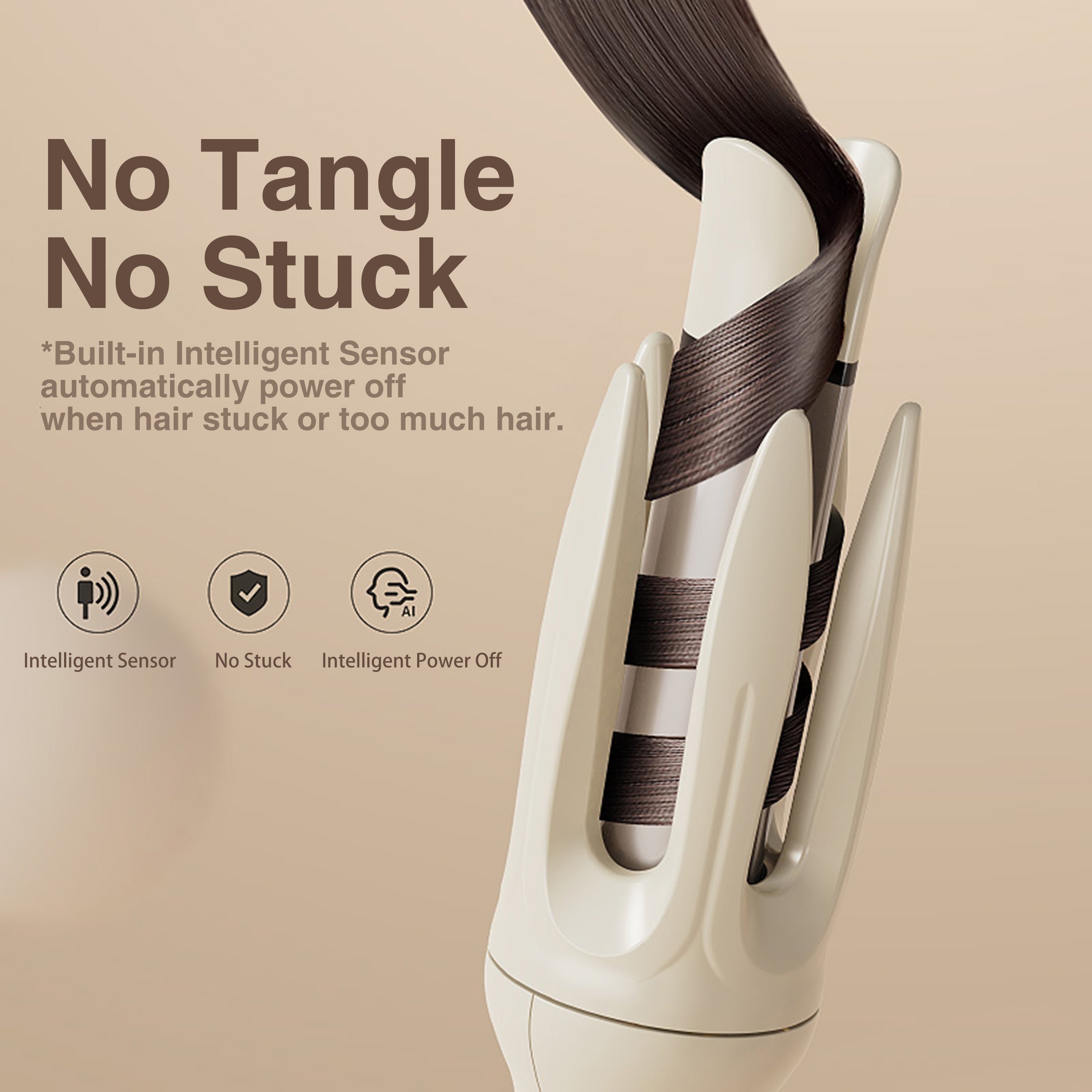 Automatic Curling Irons, 28mm Tubular Curling Irons with 4 Temperature Adjustment Modes