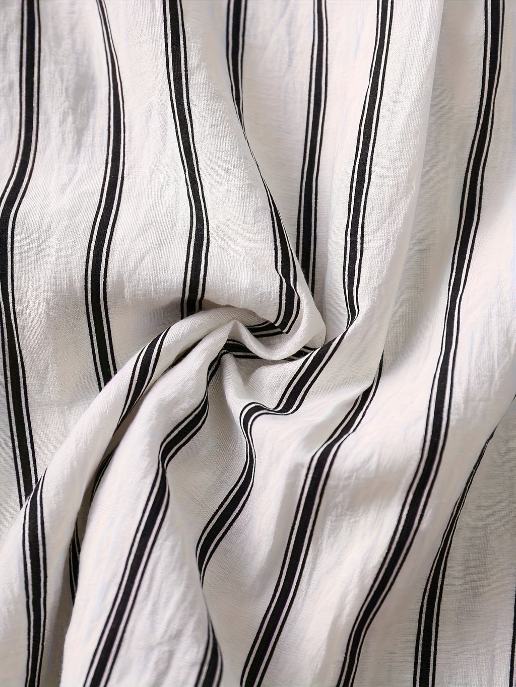 Women's Casual Business V-Neck Button-Up Shirt - Short Sleeve Striped Blouse with Chest Pocket