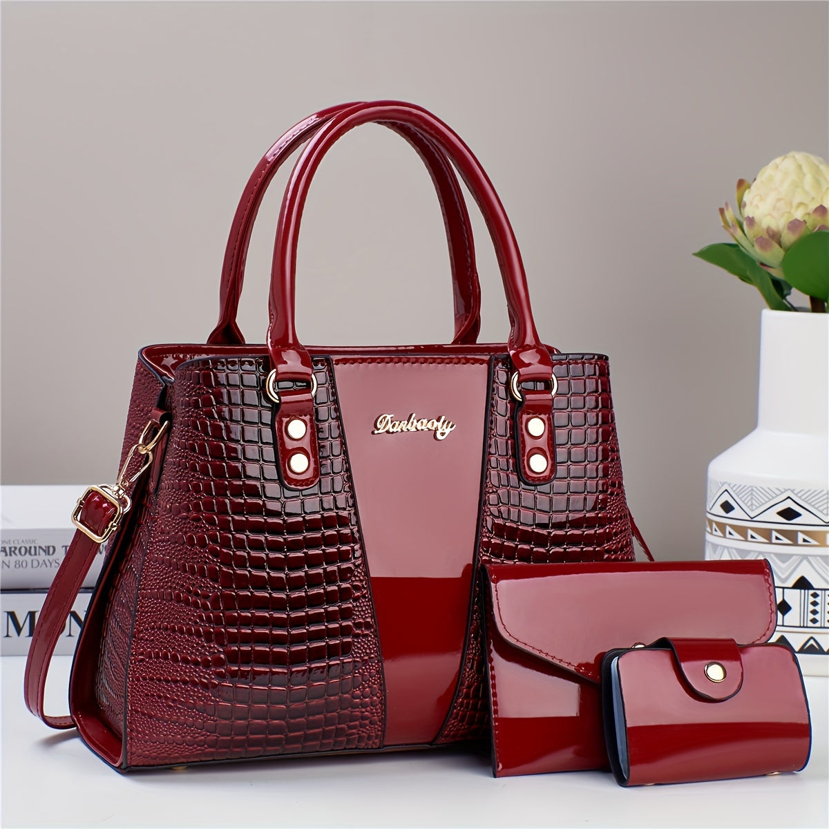 Three-Piece Women's Handbag Set