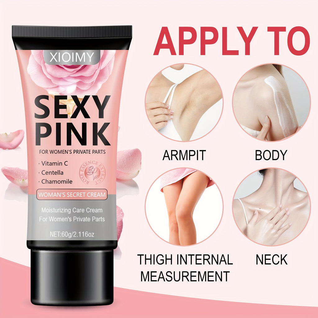 Deeply Hydrating Rose & Vitamin C Formula Pink Women's Private Part Moisturizing Cream
