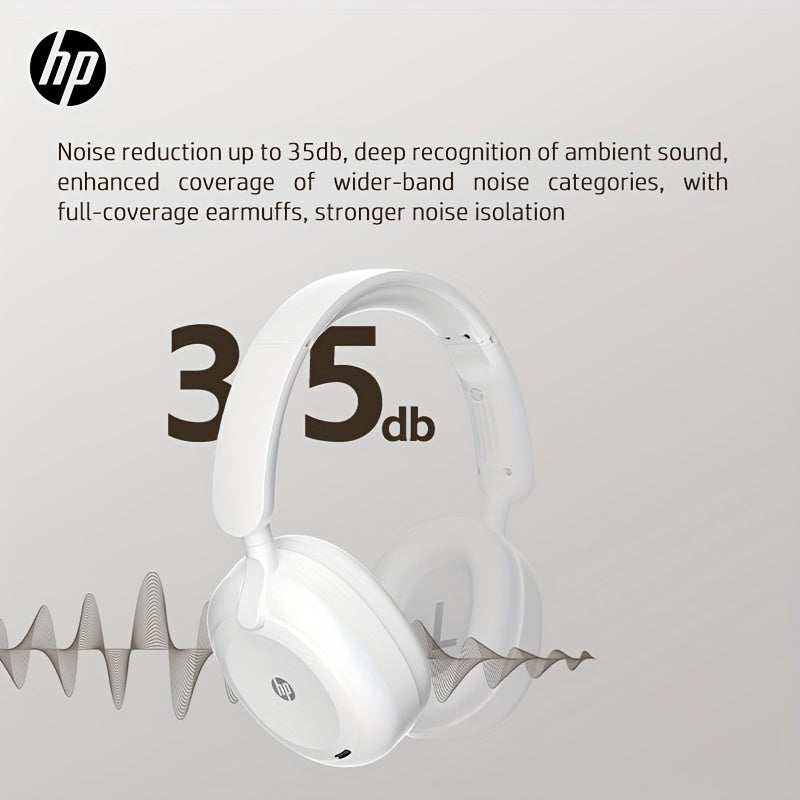 HP Wireless Over-Ear Headphones, Active Noise Cancelling, ENC Call Noise Reduction