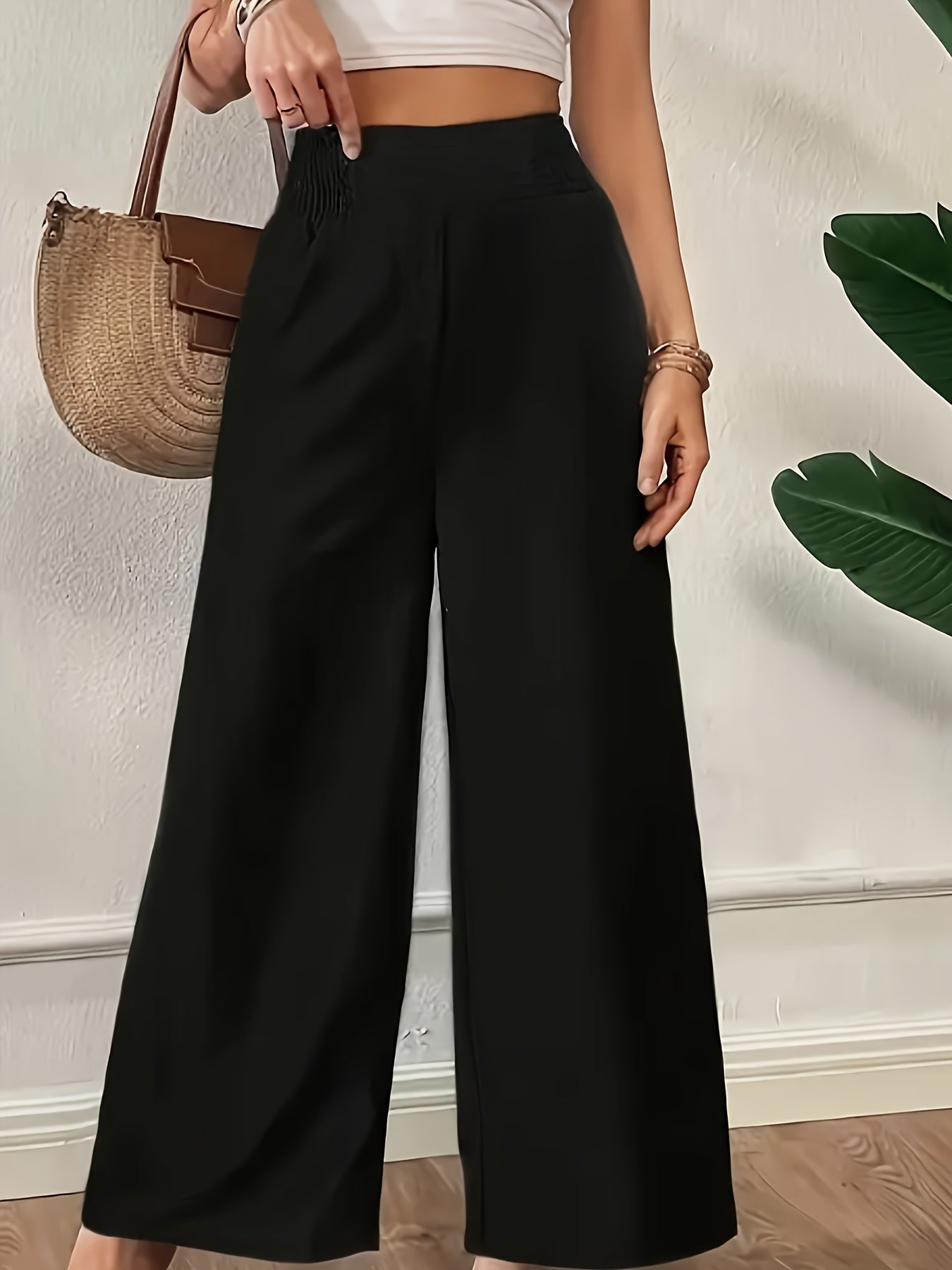 Elegant Comfort Fit Women's Wide-Leg Pants