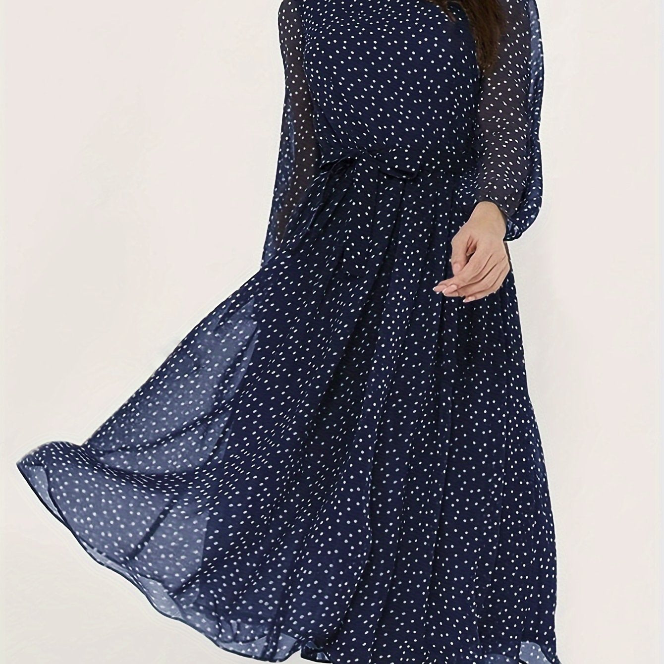 Short Sleeve Round Neck Flared Skirt