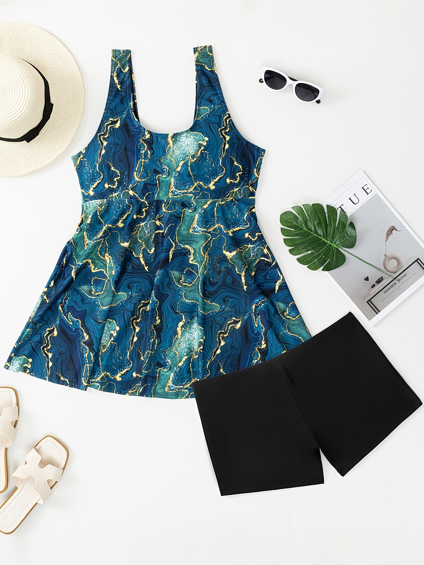 Fashion Printed Swimsuit for Plus Size Women