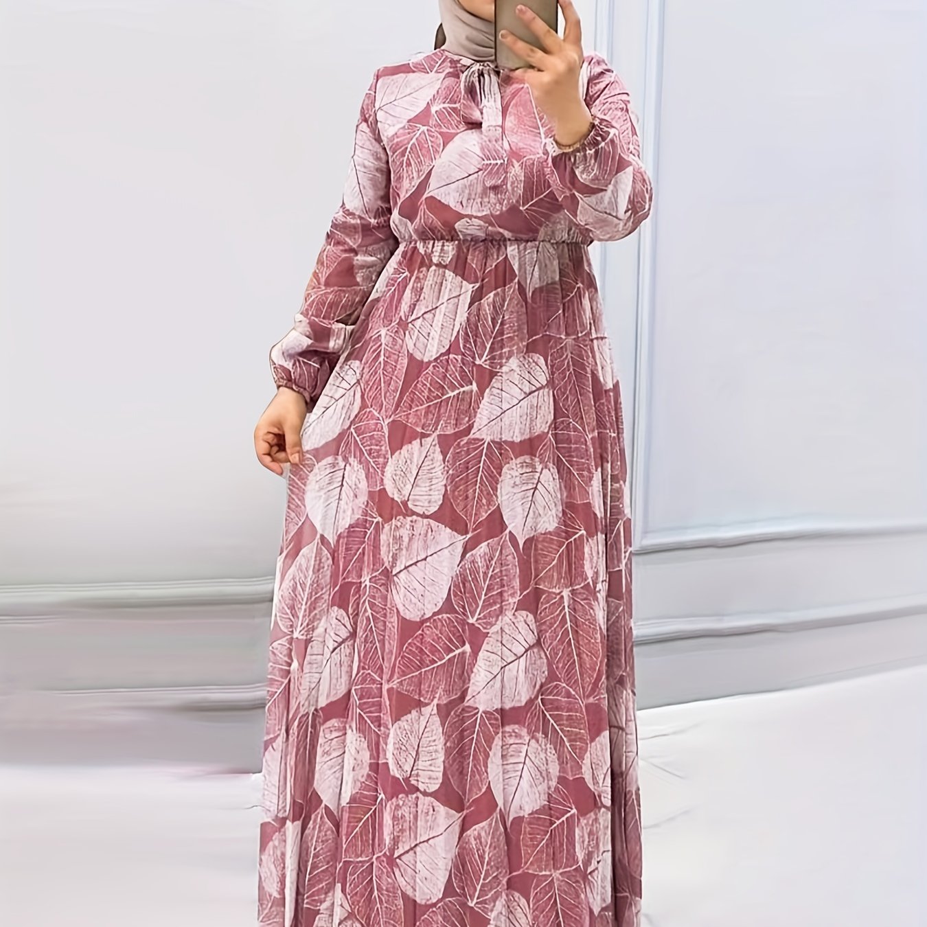 Print Women's Middle Eastern Muslim Dress