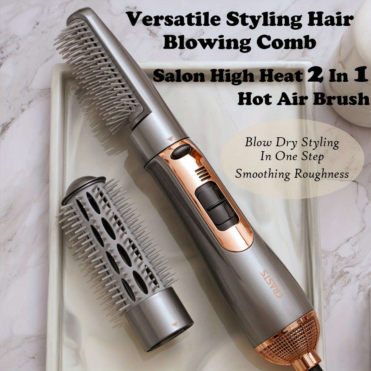 Electric Hair Dryer Brush 2-in-1 Dual-use Hair Straight Curling