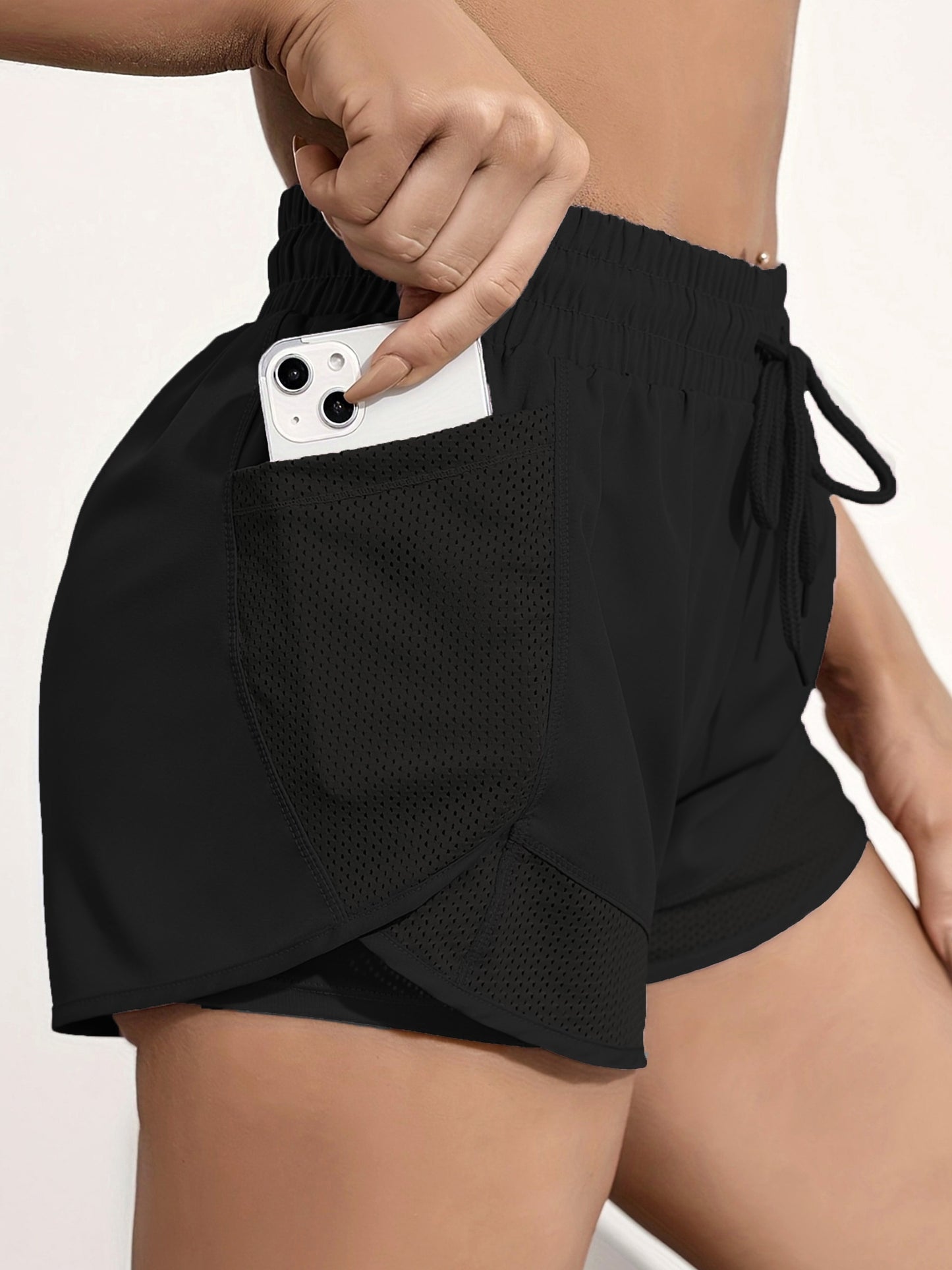 Women's 2-in-1 Yoga Shorts With Quick-Drying Fabric
