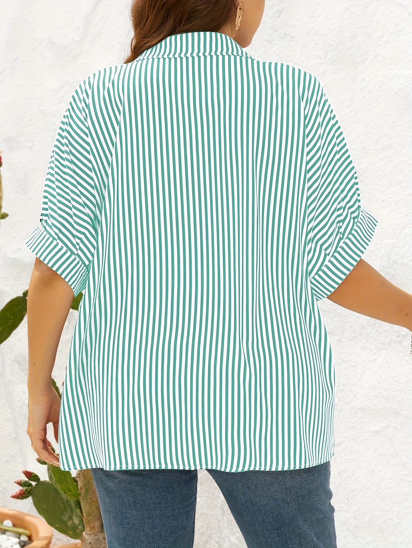 Women's Plus Size Striped Shirt