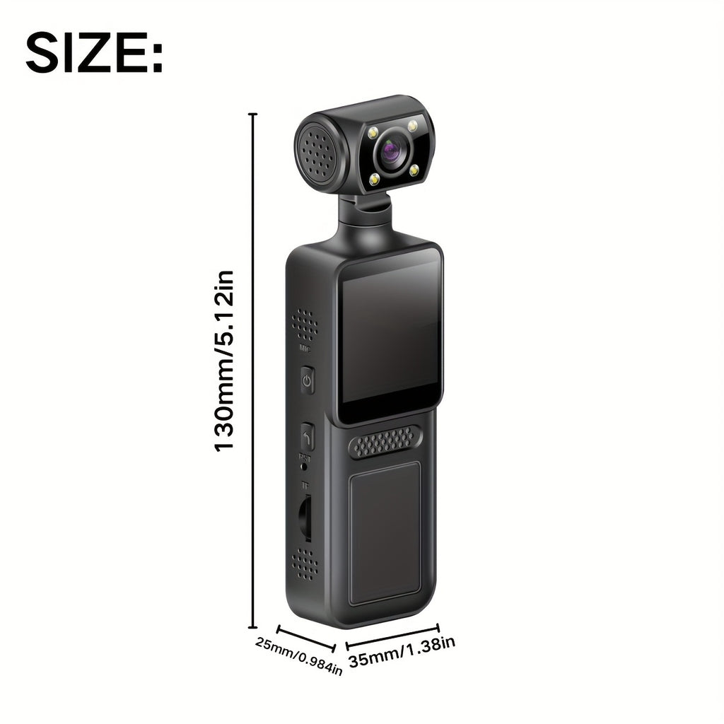 4K handheld stabilizer pocket sports camera with 180 ° rotating lens