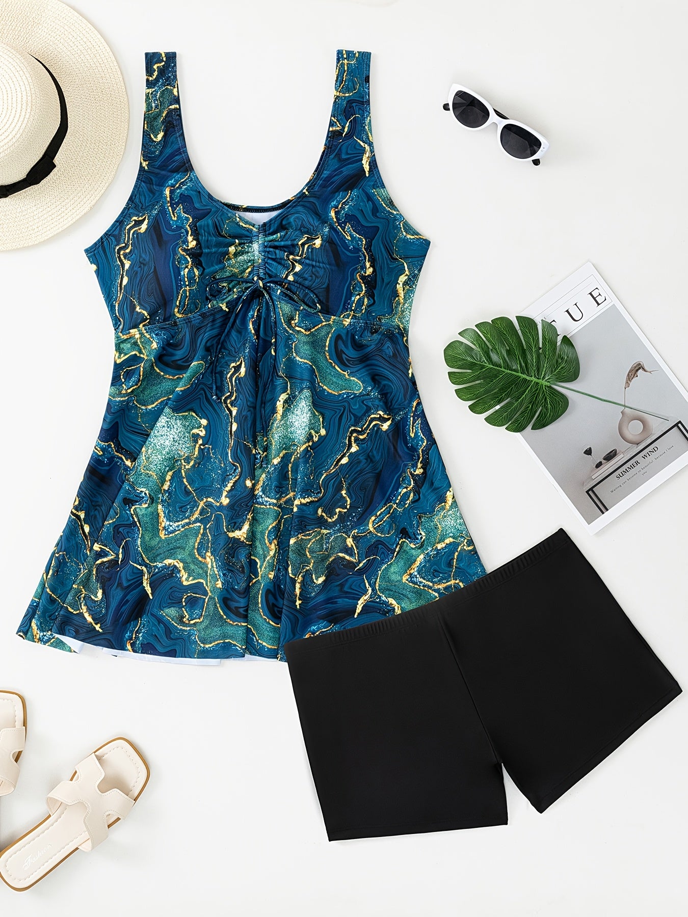 Fashion Printed Swimsuit for Plus Size Women