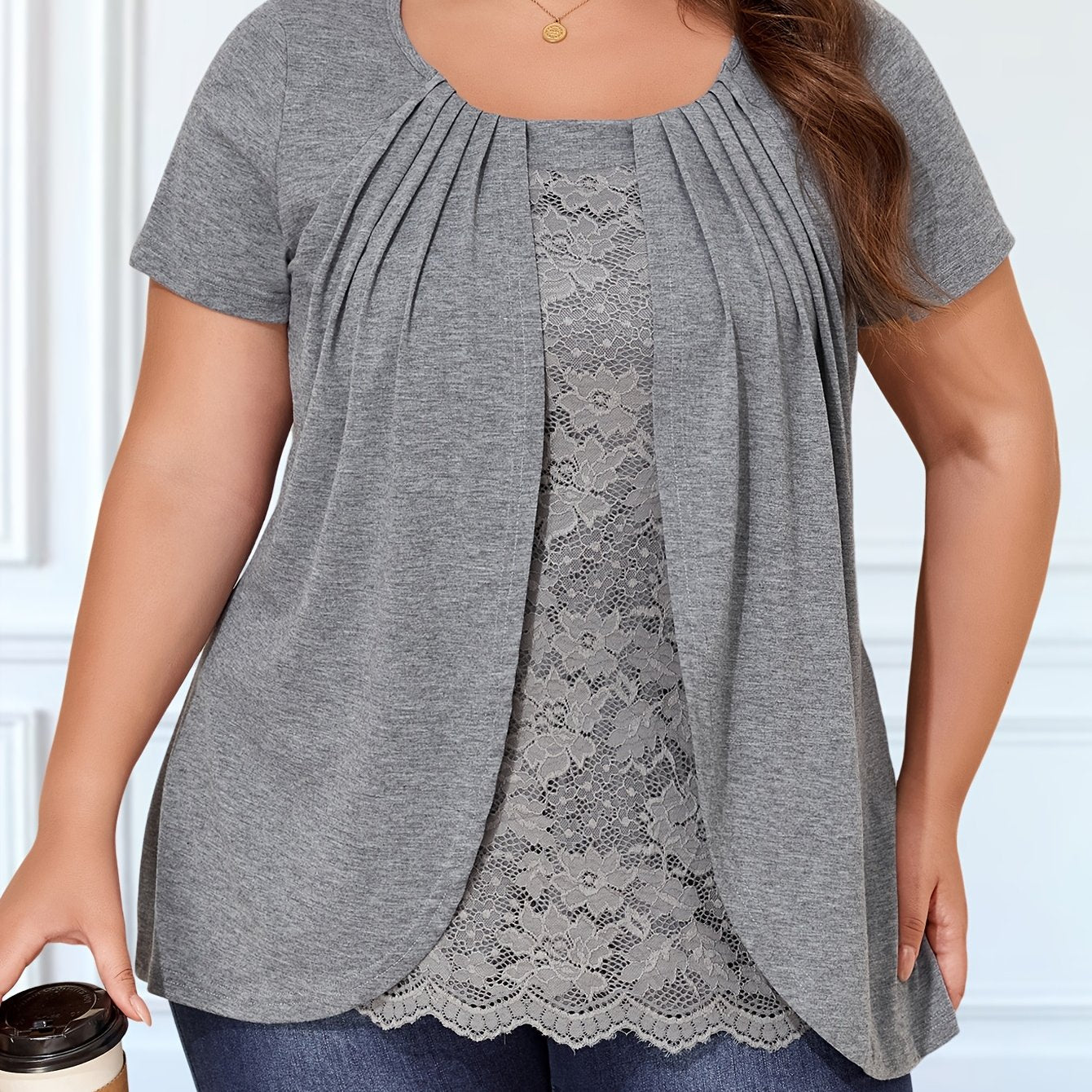 Polyester Blend Short Sleave T-Shirts for Women