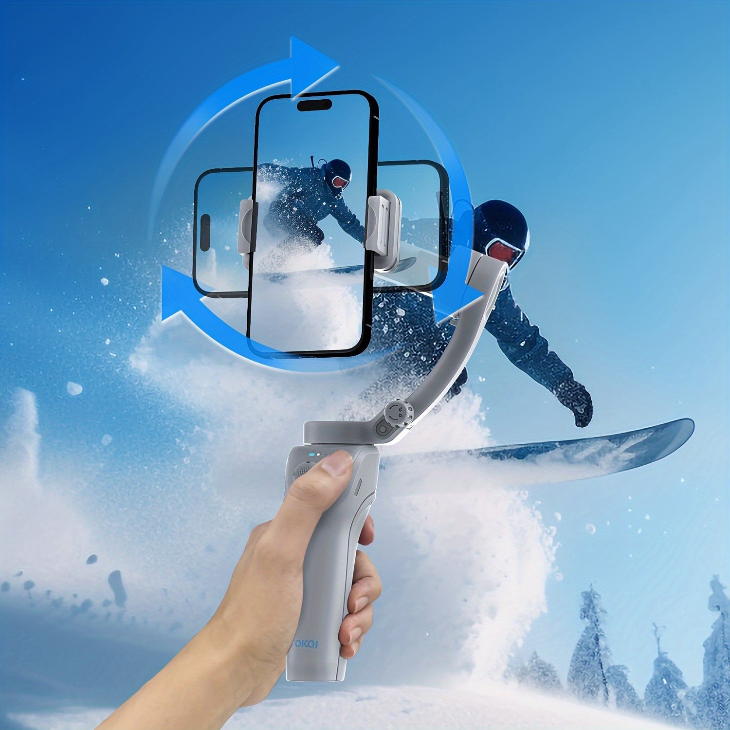 New three-axis PTZ stabilizer Intelligent anti-shake face recognition