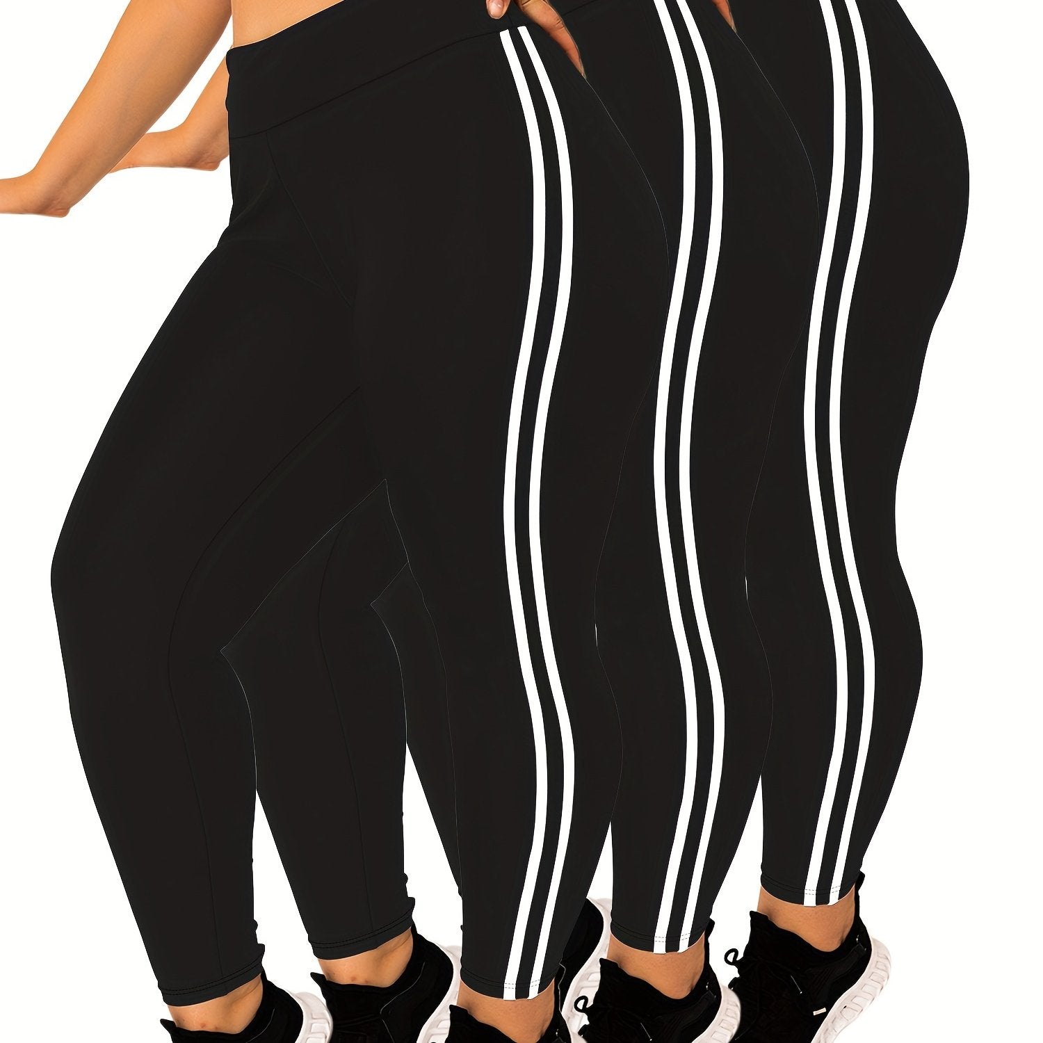 3-Pack Plus Size High Waist Skinny Leggings