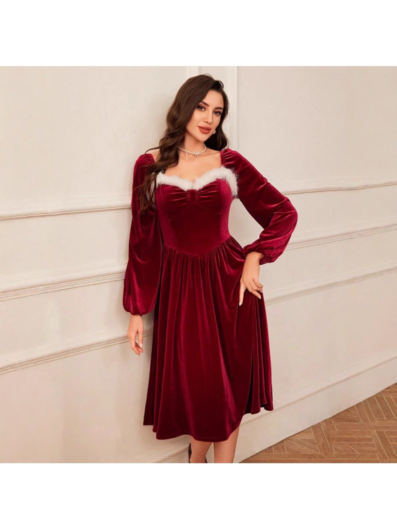 Women's Vintage Elegant Christmas Party Cocktail Dress Party New Year