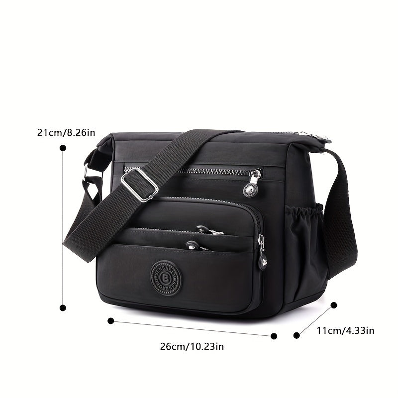 Chic Black Nylon Crossbody Bag for Women