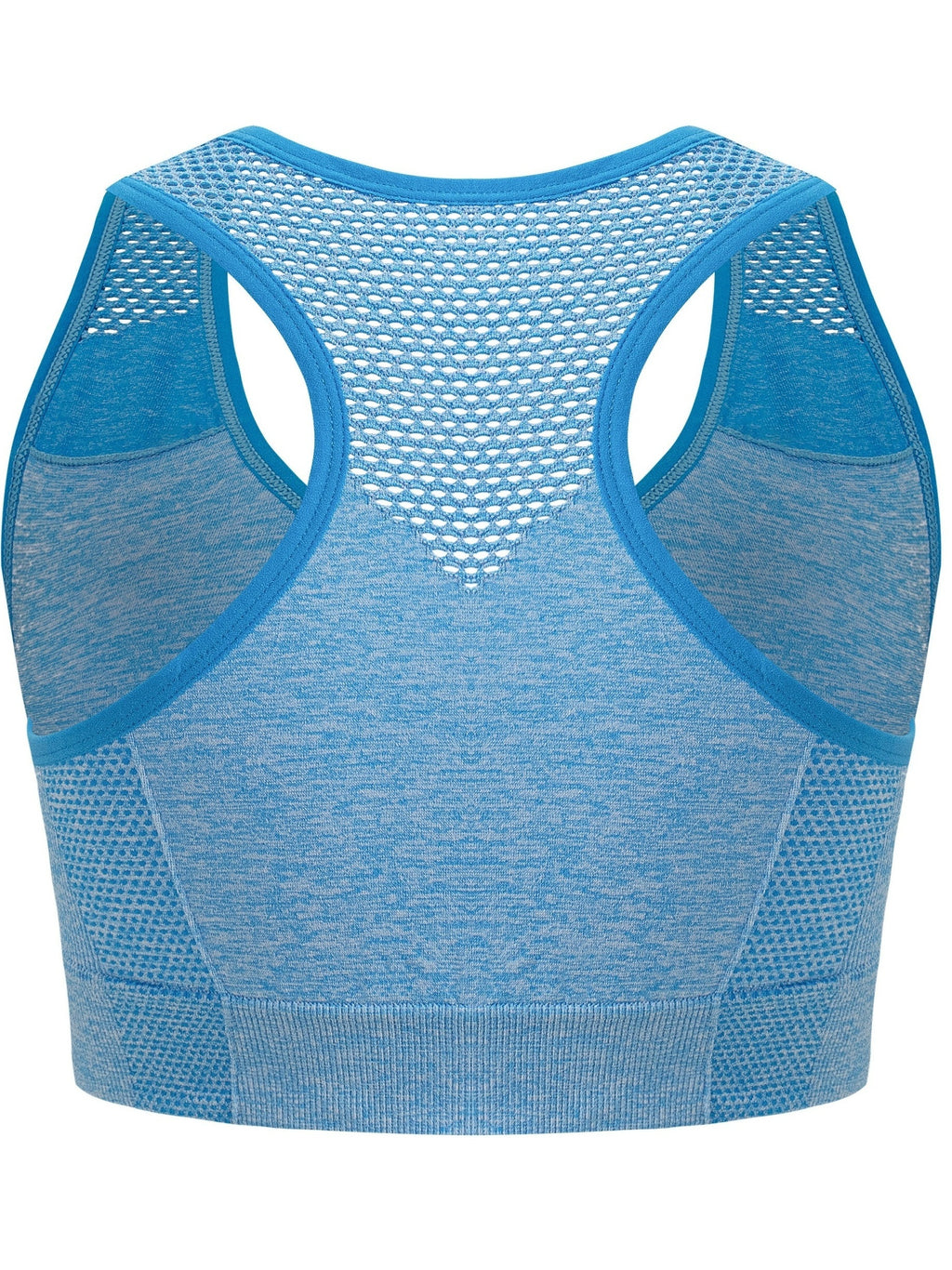 Plus Size Seamless Sports Bra - Breathable Hollow Mesh Thin Yoga Bra Without Steel Ring