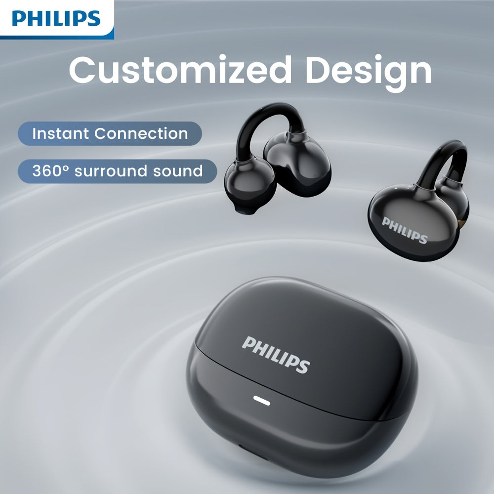 Philips TWS Wireless Earbuds with Touch Control, Open-Back Design, HD Sound & Noise Cancellation