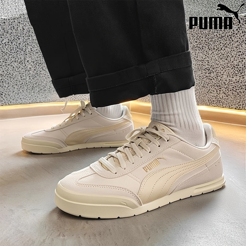 Women's Beige/P PUMA Super Turino Sneakers - Lightweight Cushioned Shoes with Synthetic Leather-like Upper