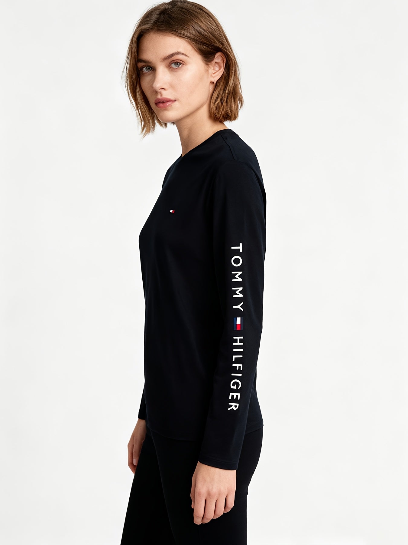 Tommy Hilfiger Women's Autumn/Winter Casual Long Sleeve T-Shirt