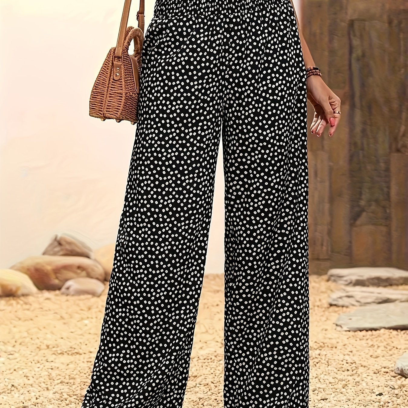 Casual Elastic Waist Loose Pants for Women