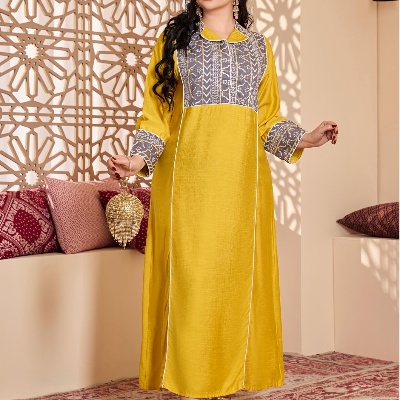 Women's Elegant Arabic Jalabia Dress