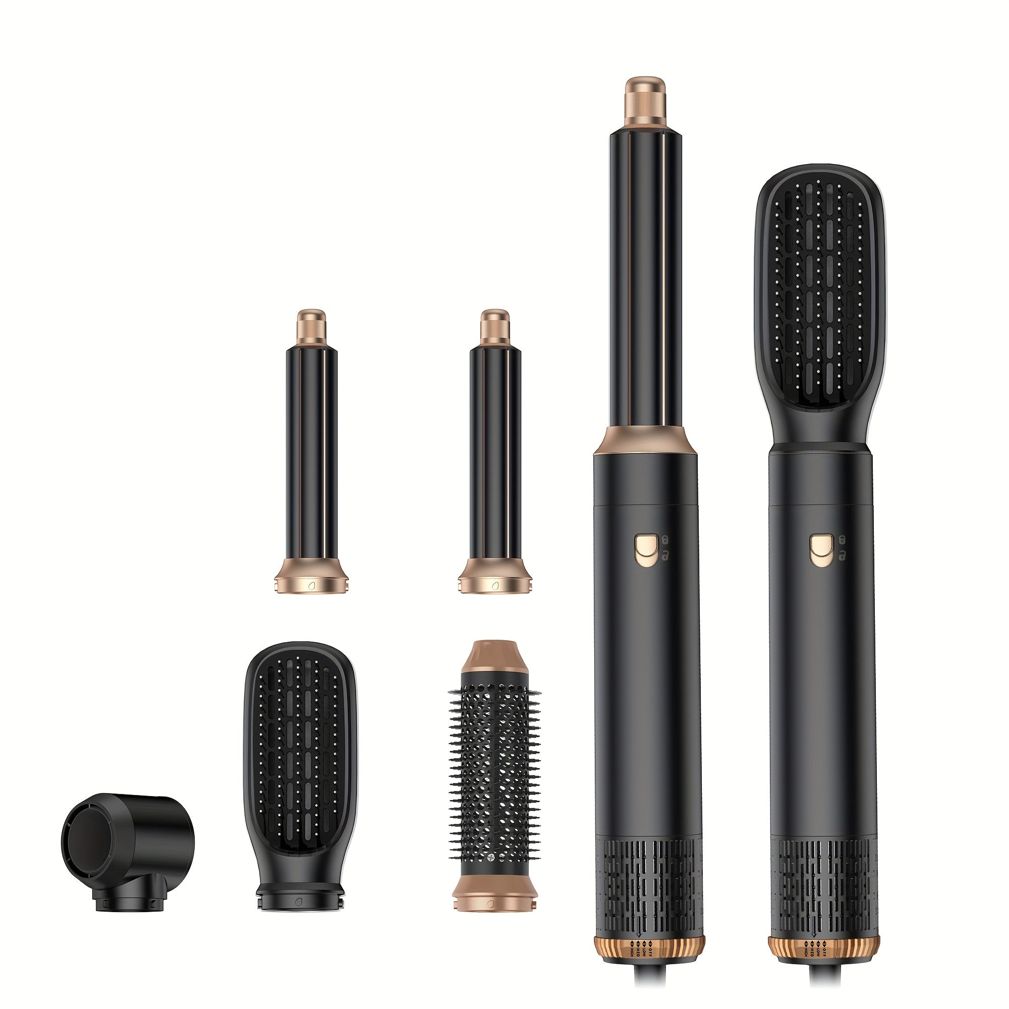 5-in-1 Hair Styler Dryer Brush - 60,000 RPM Ionic Technology, Auto-Reverse Curling