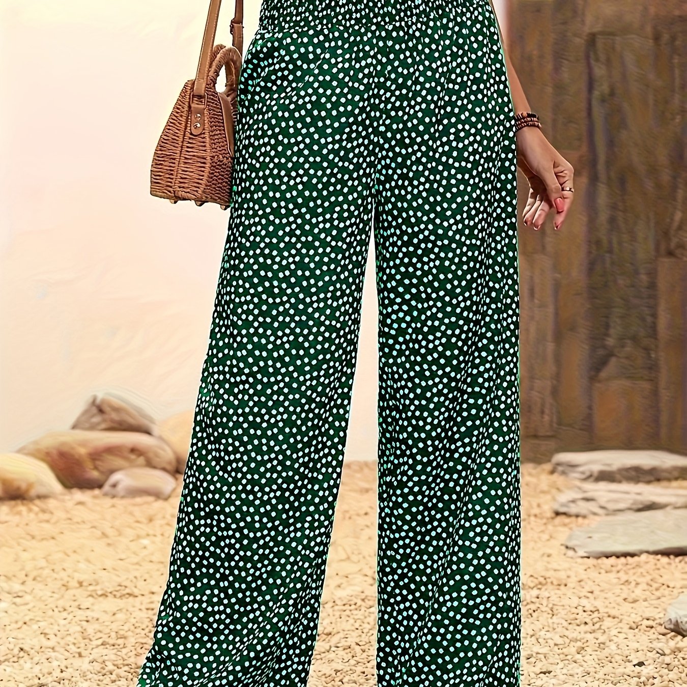Casual Elastic Waist Loose Pants for Women