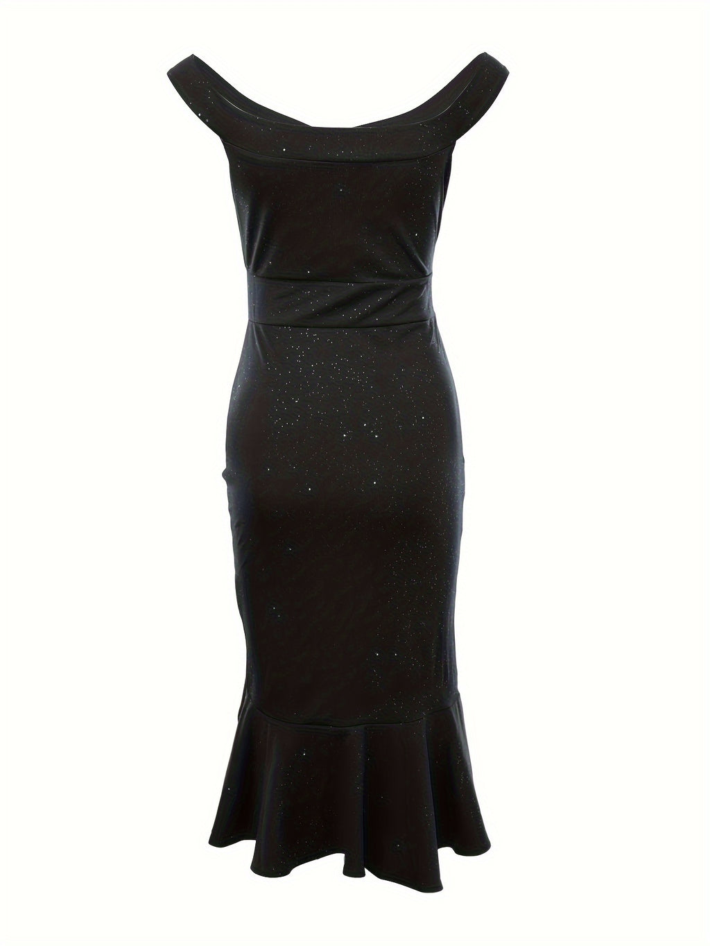 Women's Dresses Solid Color Ruffle Trim for Party Dressing