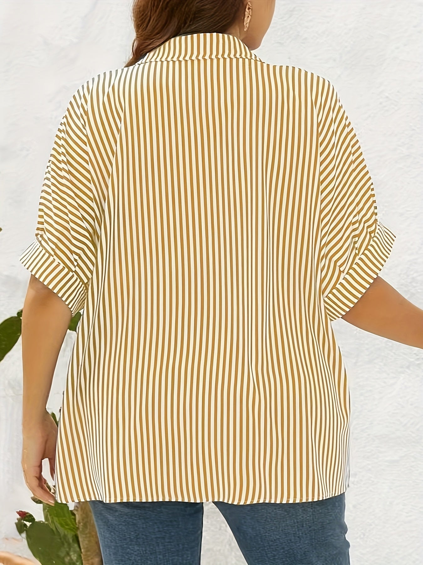 Women's Plus Size Striped Shirt