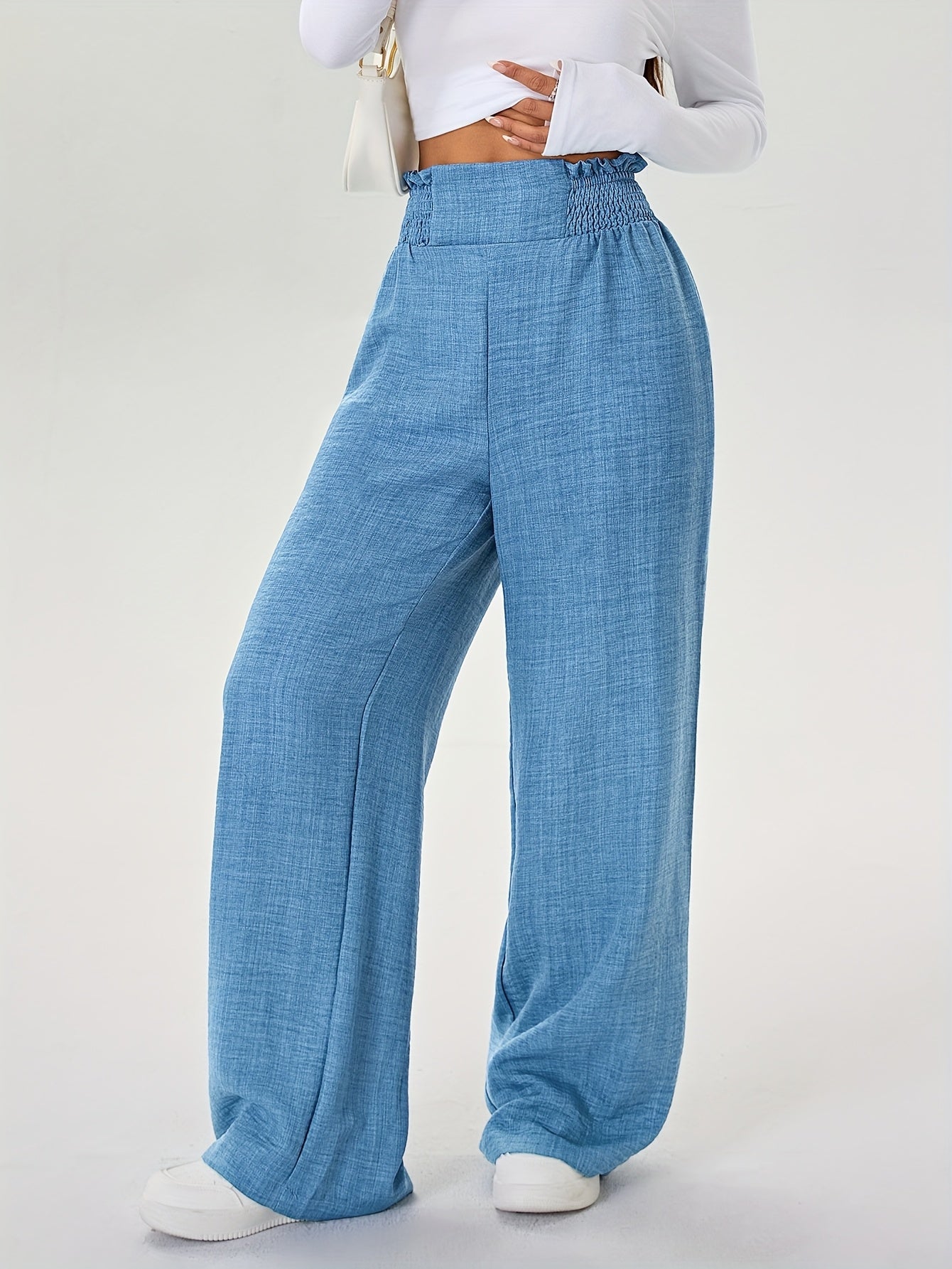 Women's Casual Denim Wide-Leg Pants