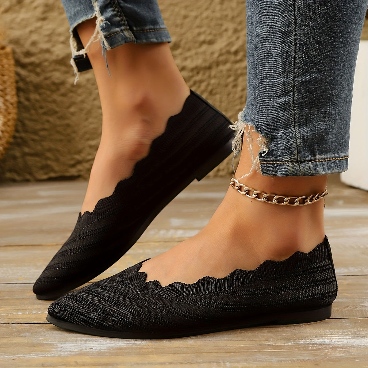 Women's Pointed Toe Flat Shoes, Comfortable Soft Sole