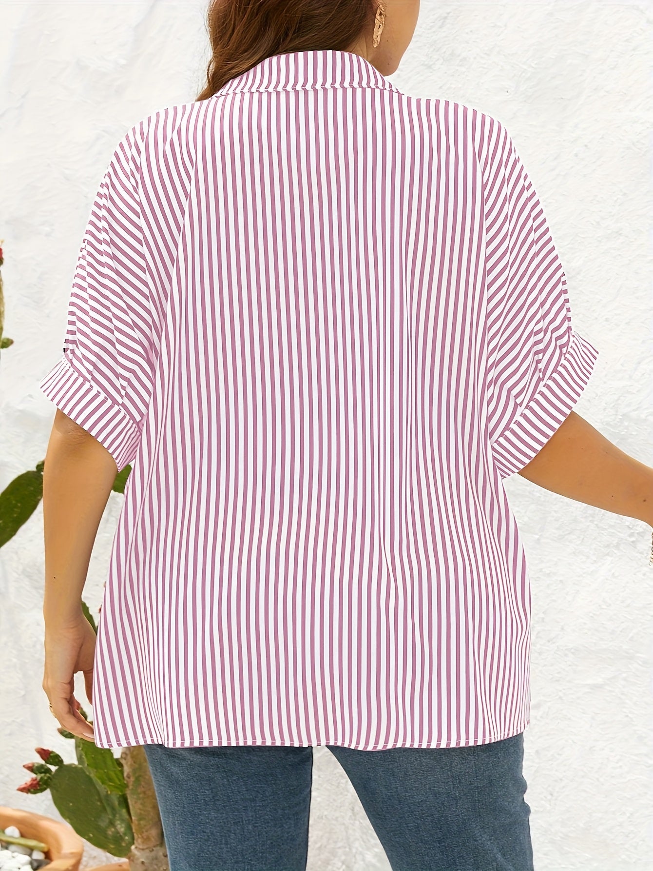 Women's Plus Size Striped Shirt